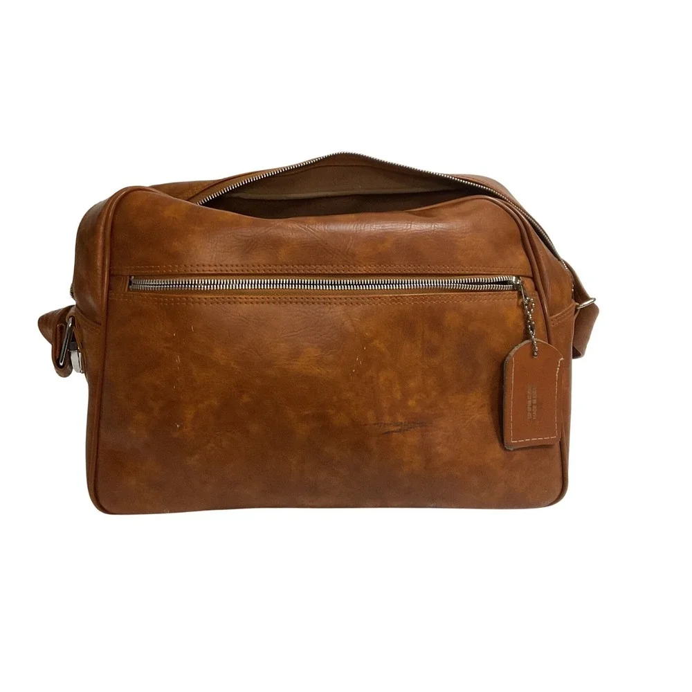Messenger Bag Unisex Large Cognac Brown Top Grain Cowhide Vintage Style Isreal